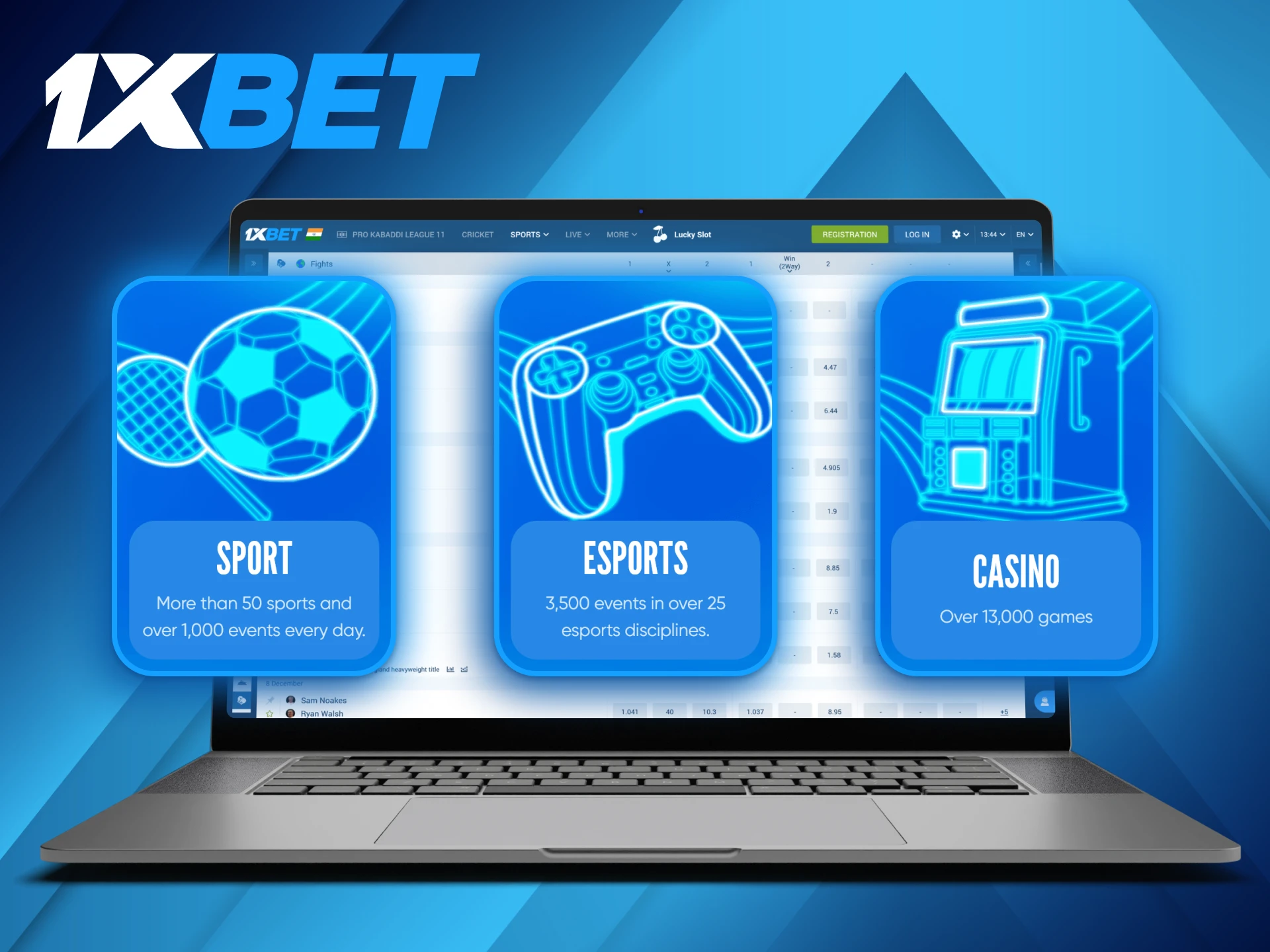 1xBet affiliates can select from a selection of gambling products to promote.