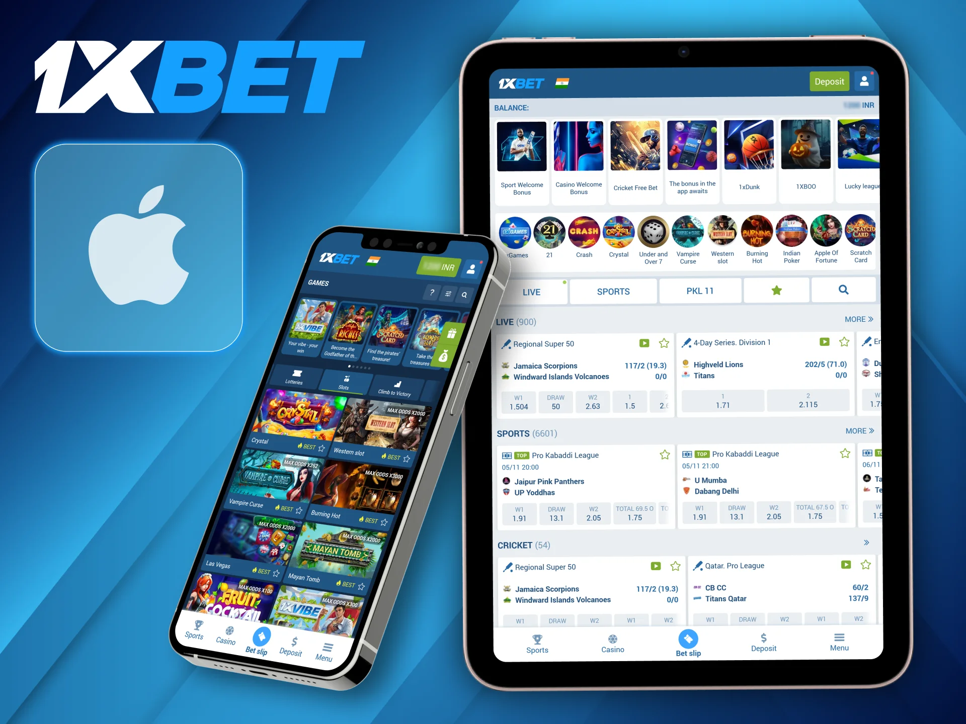 Using 1xBet mobile app is supported on most iOS devices.