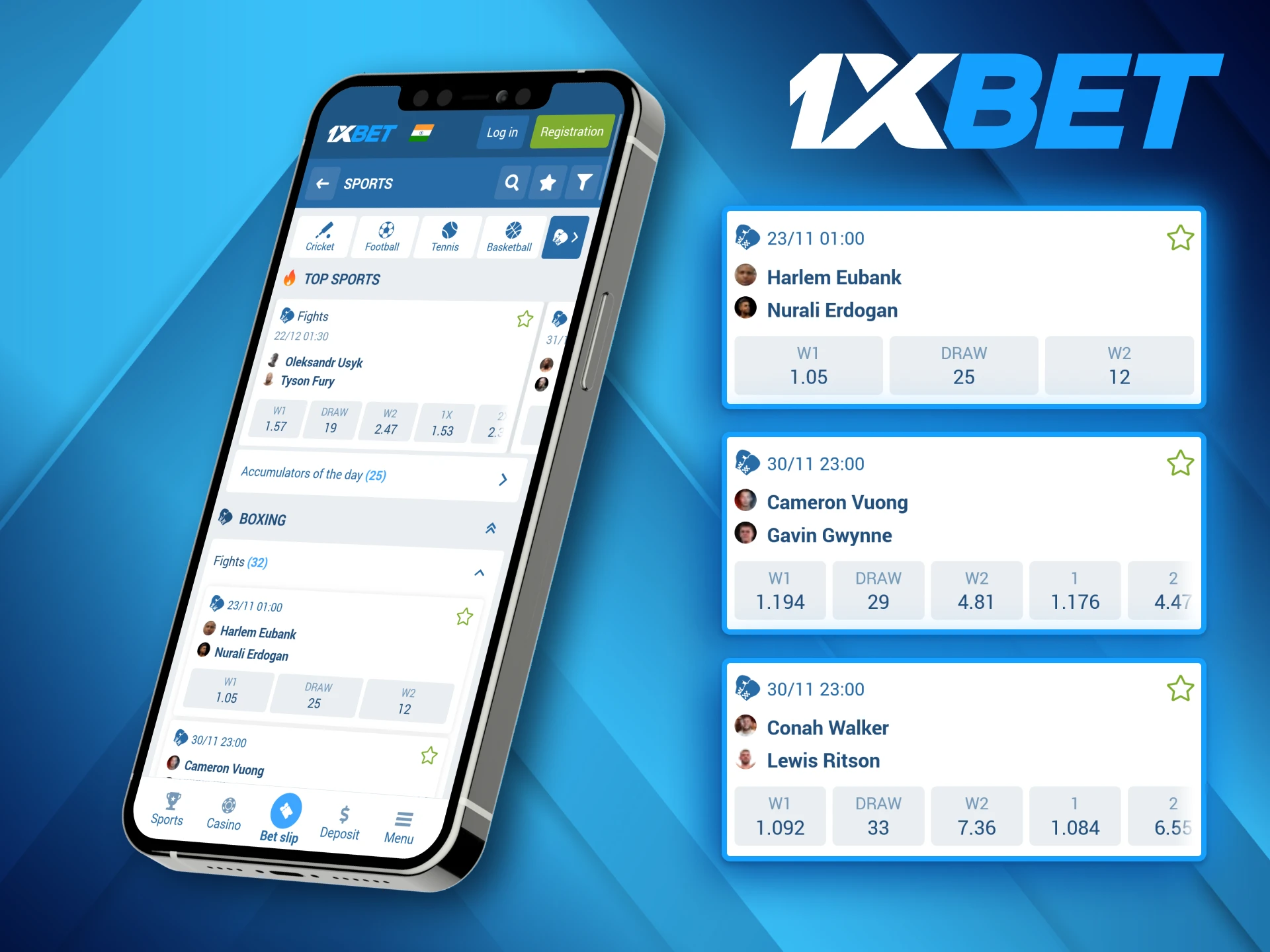 The 1xBet mobile application helps bettors stay updated on the scores and odds of the boxing encounters they have wagered on.