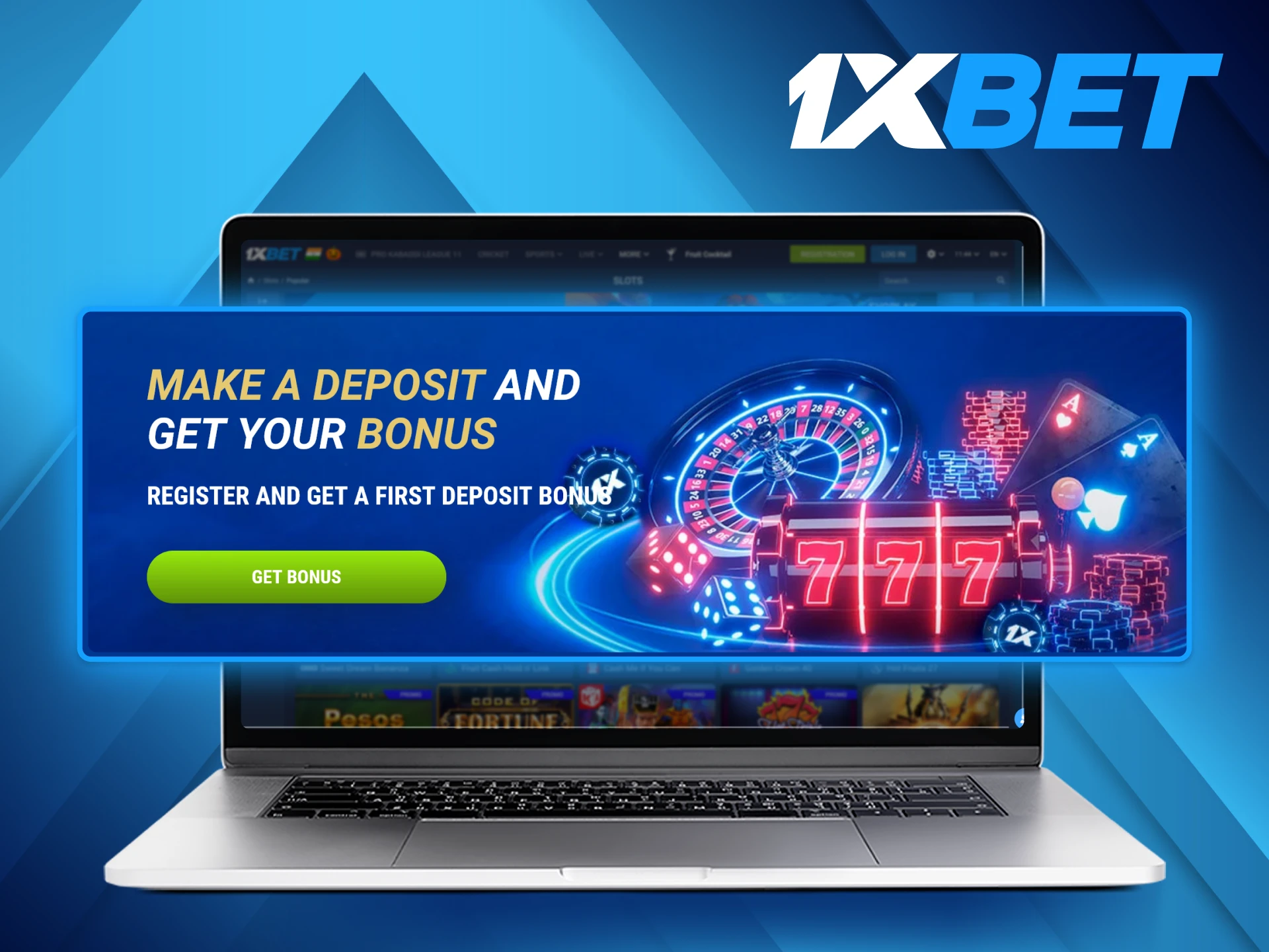 The 1xBet casino welcome bonus is available for new customers and automatically applied after registration and the first deposit.