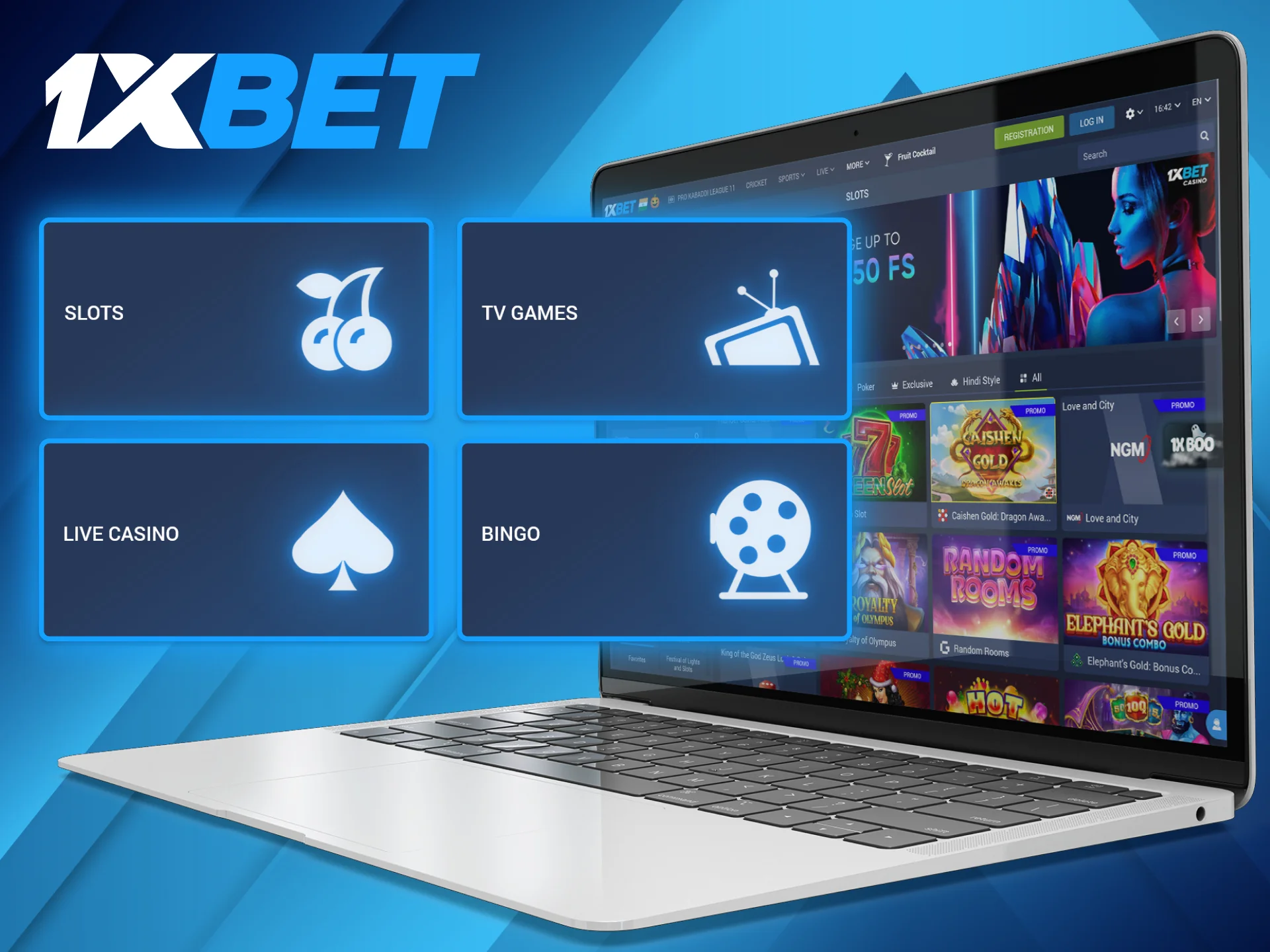 1xBet casino section