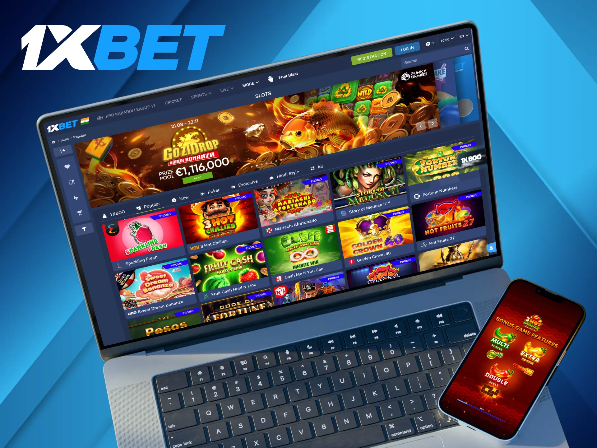 1xbet slots section