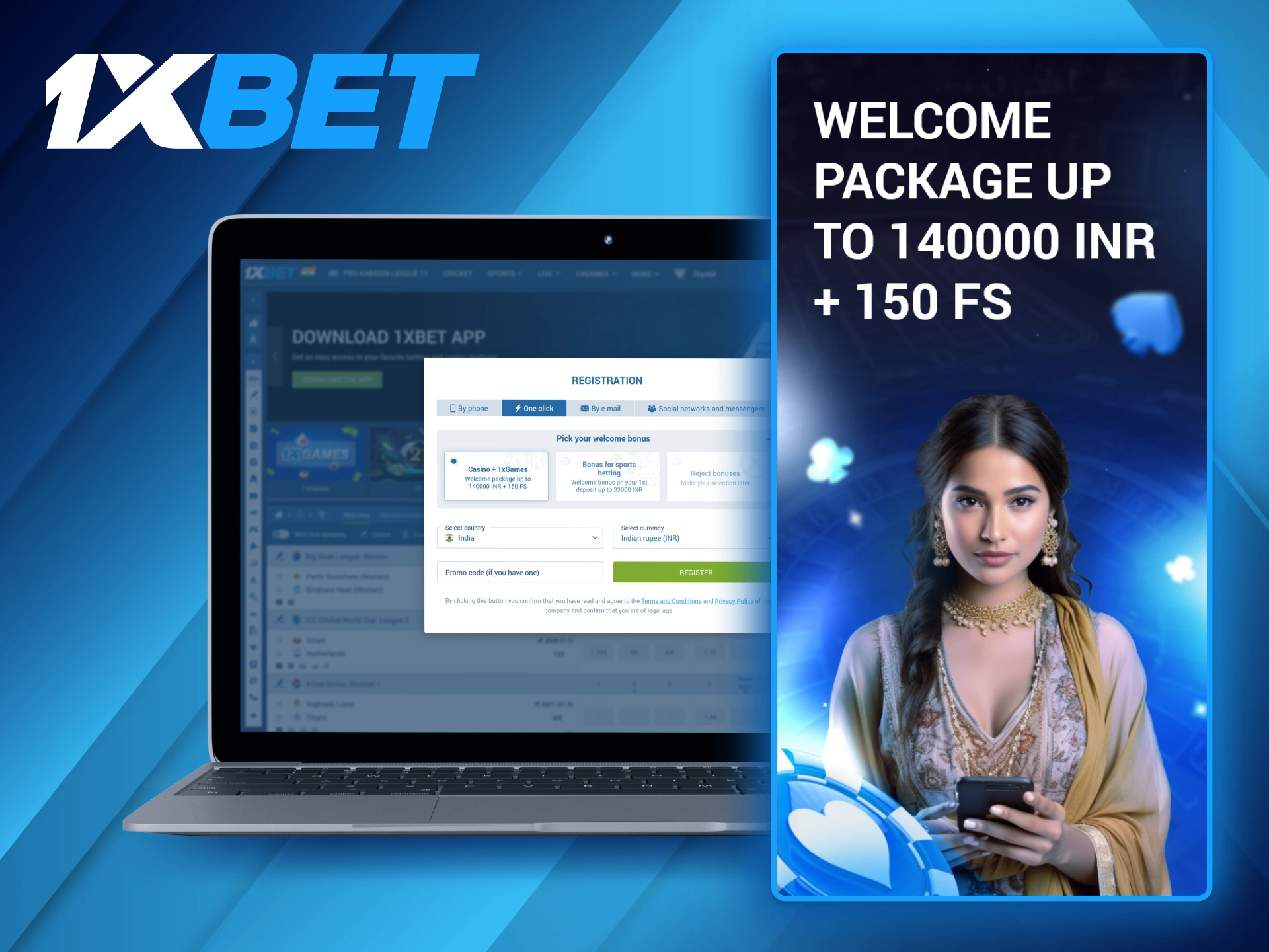 After registration at 1xBet and making their first deposit, gamblers can claim the welcome package bonus.