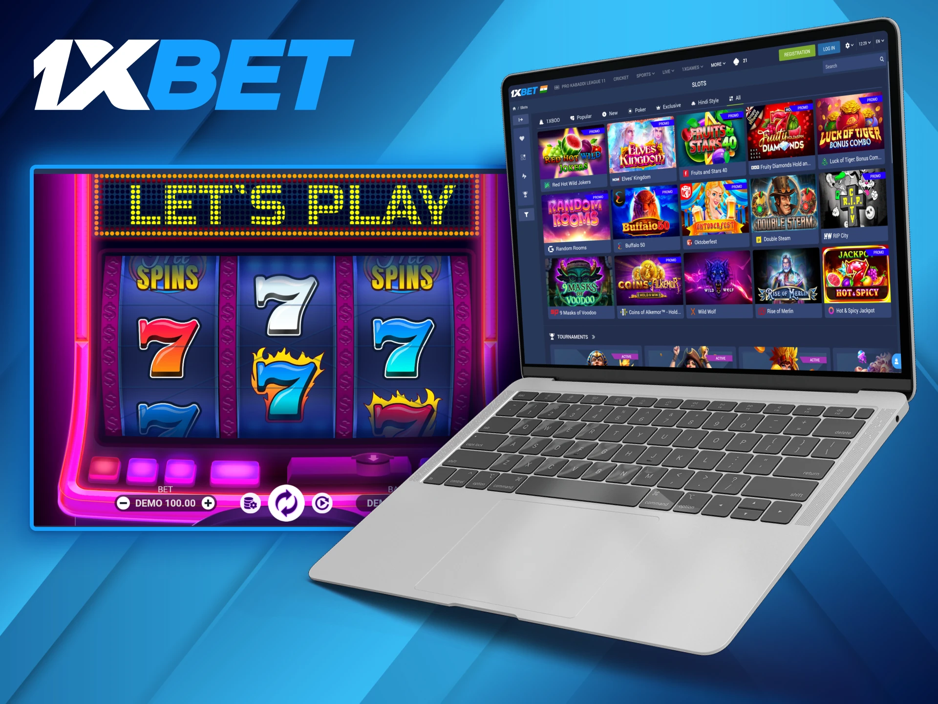 Players can explore a wide collection of the best slots games at 1xBet.