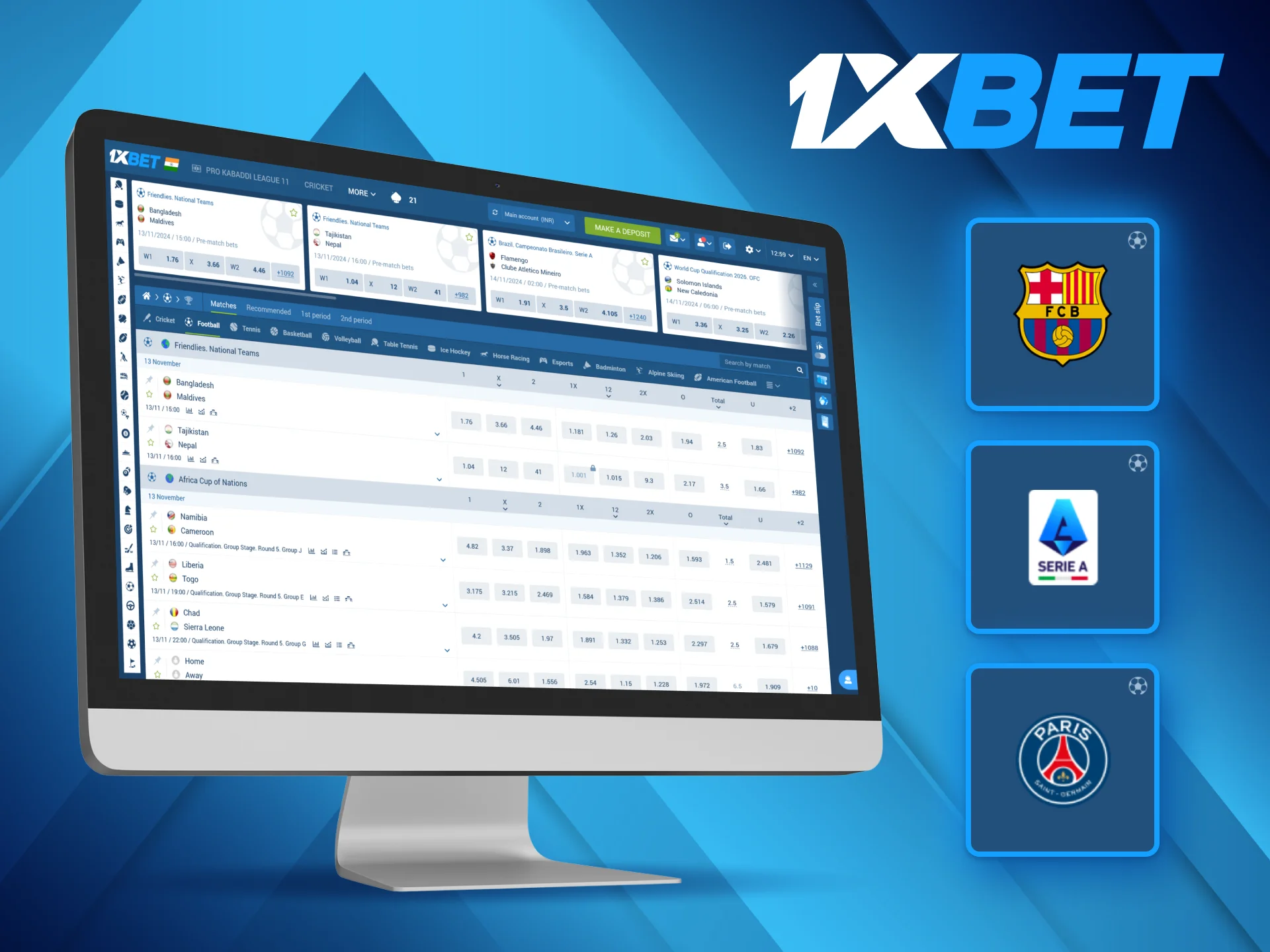 Betting on favorite matches and teams through the 1xBet platform is a great way for soccer fans to enjoy the game.