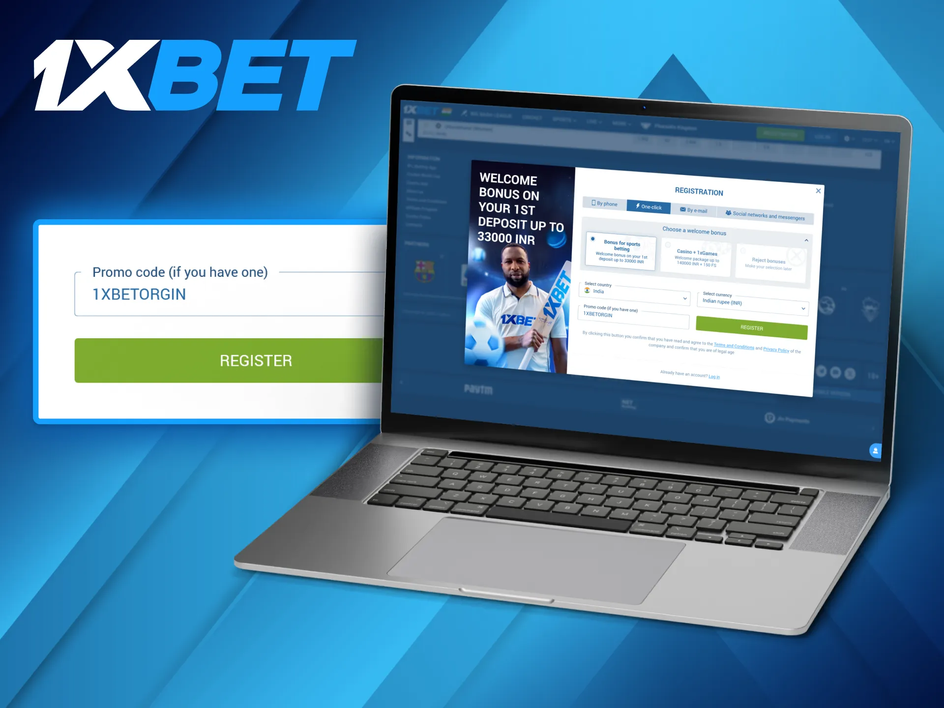 Activate an exclusive 1xBet promo code and start betting.