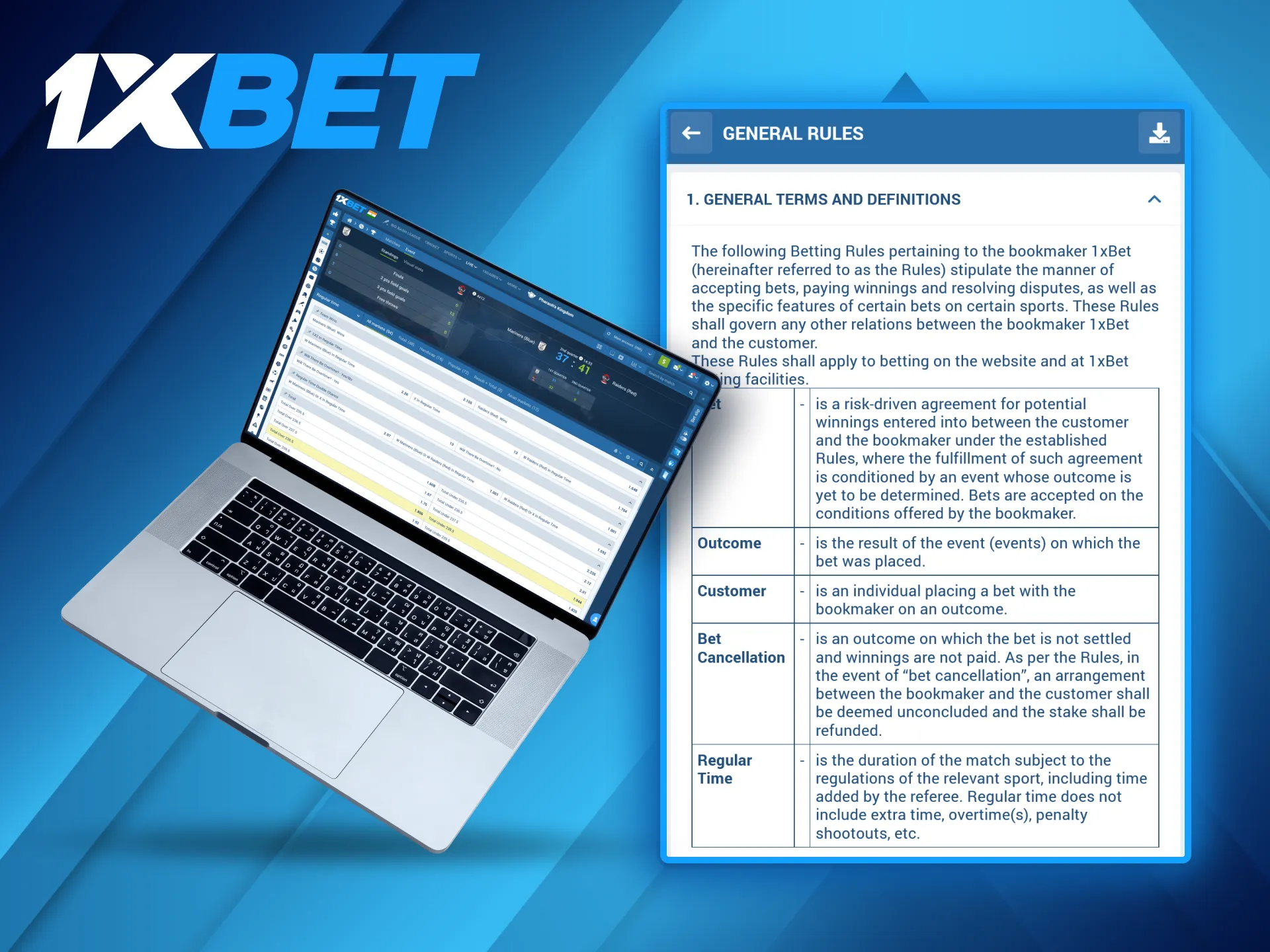1xBet users should follow the established rules.