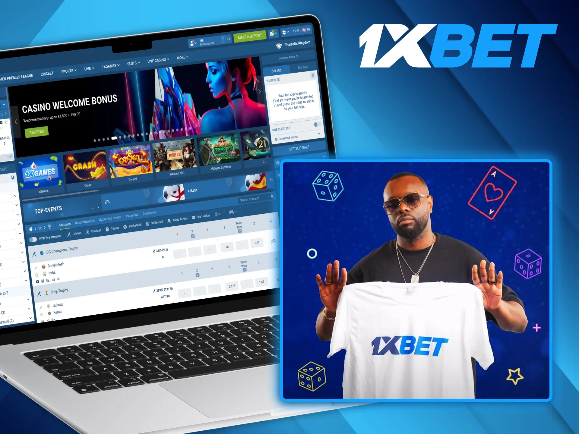 Gandhi Alimasi Djuna is one of 1xBet ambassadors.