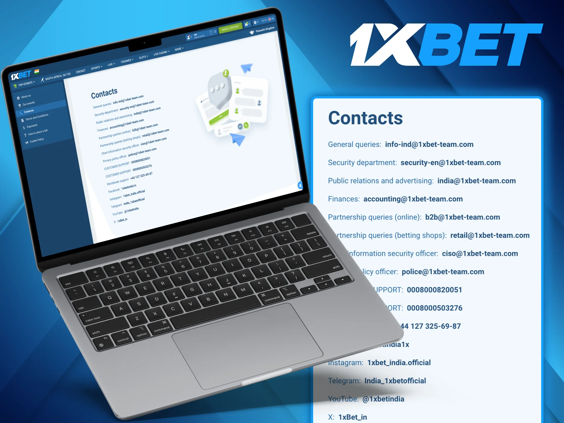 You can get help of 1xBet technical support specialists.