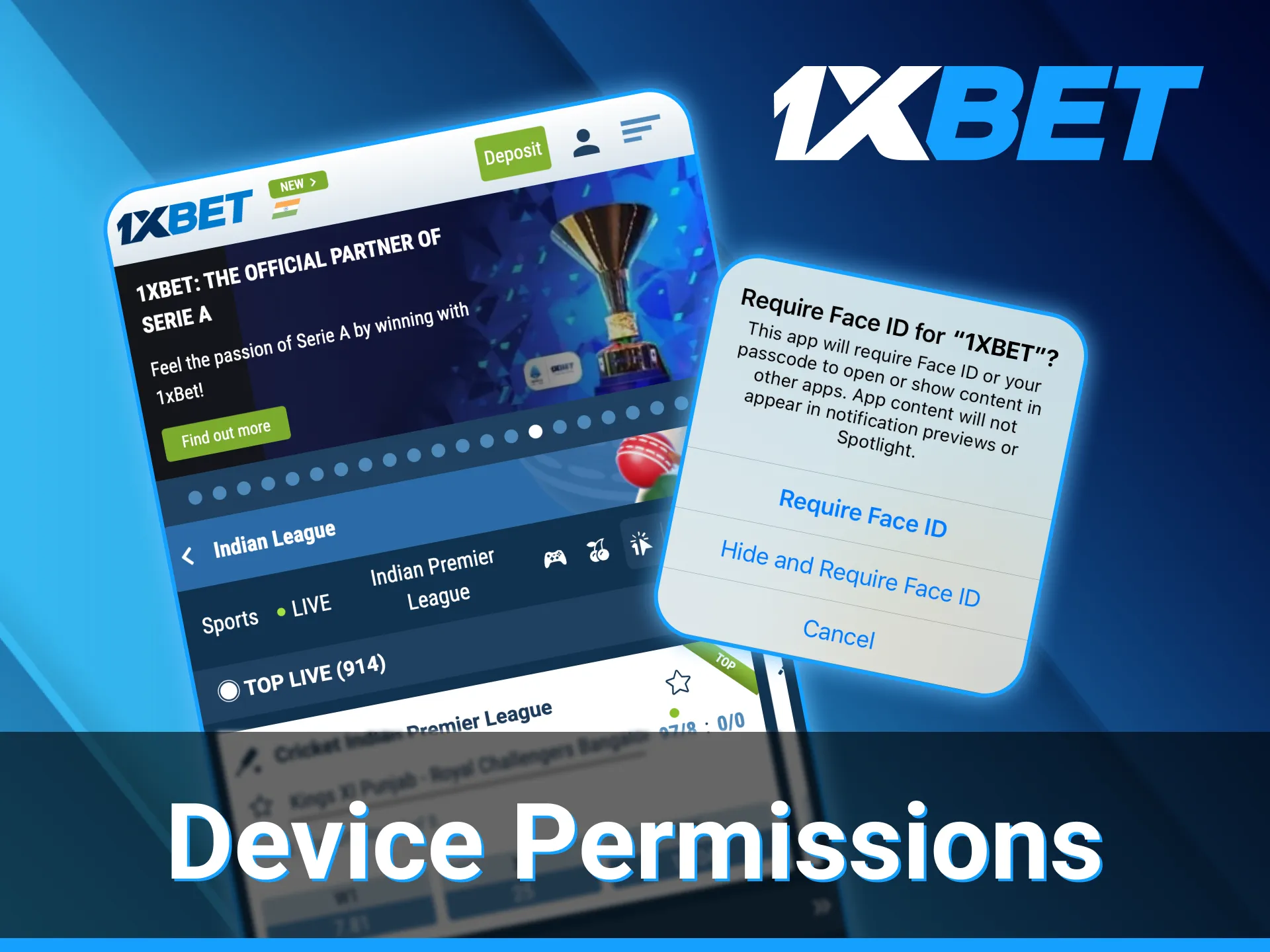 The 1xBet app ensures security and usability.