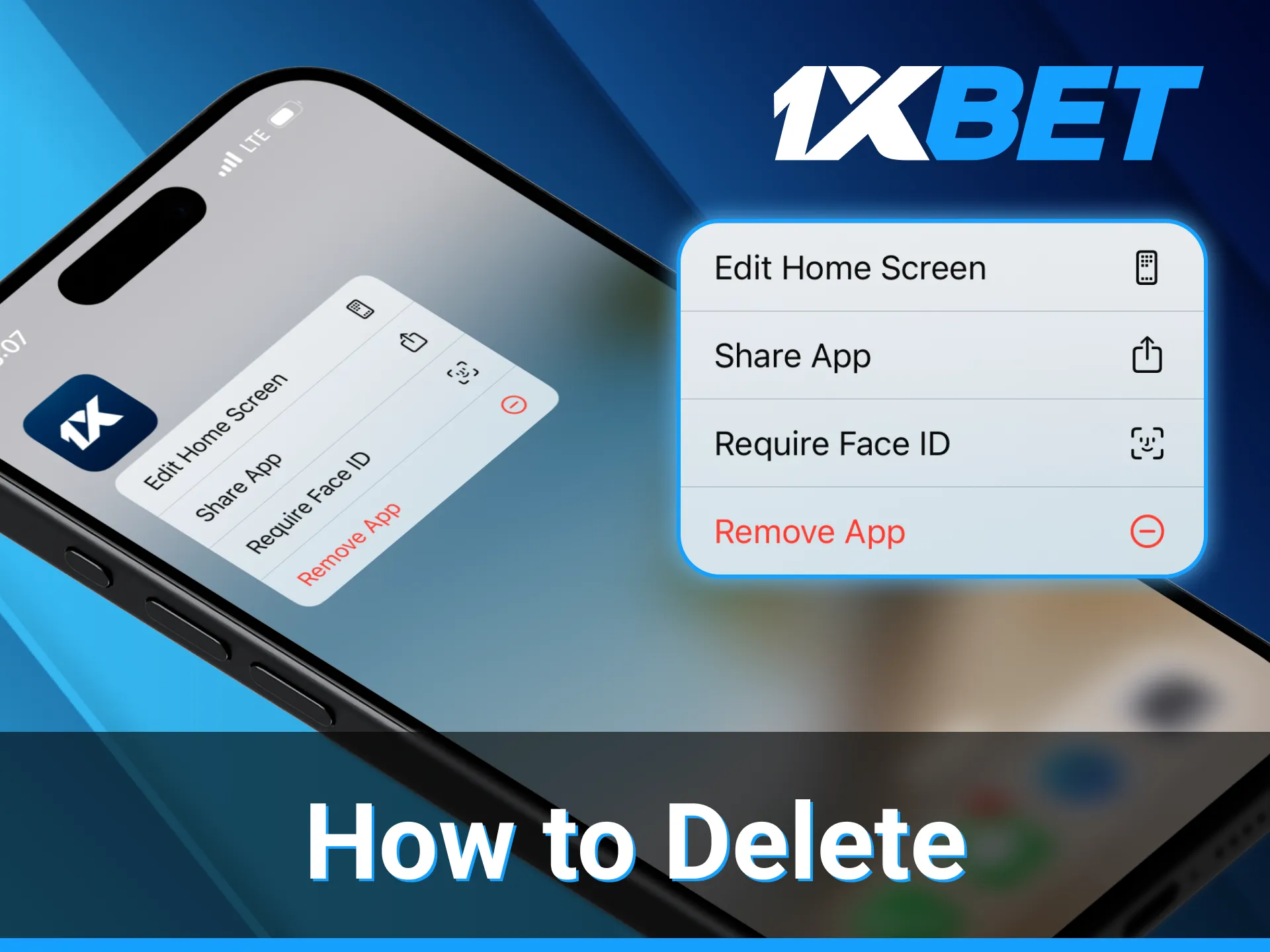 You can easily delete 1xBet application.