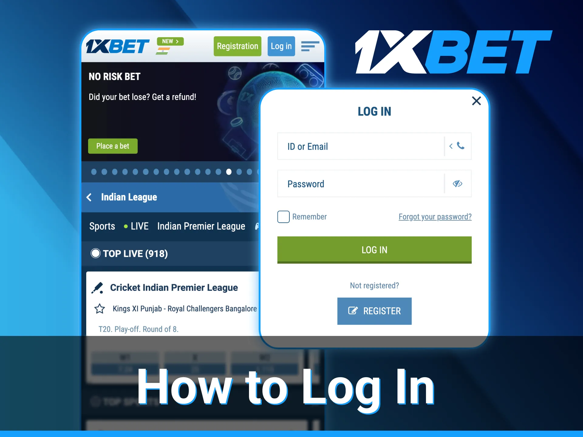 For easy access to their 1xBet account from anywhere, players can log in through the mobile app.