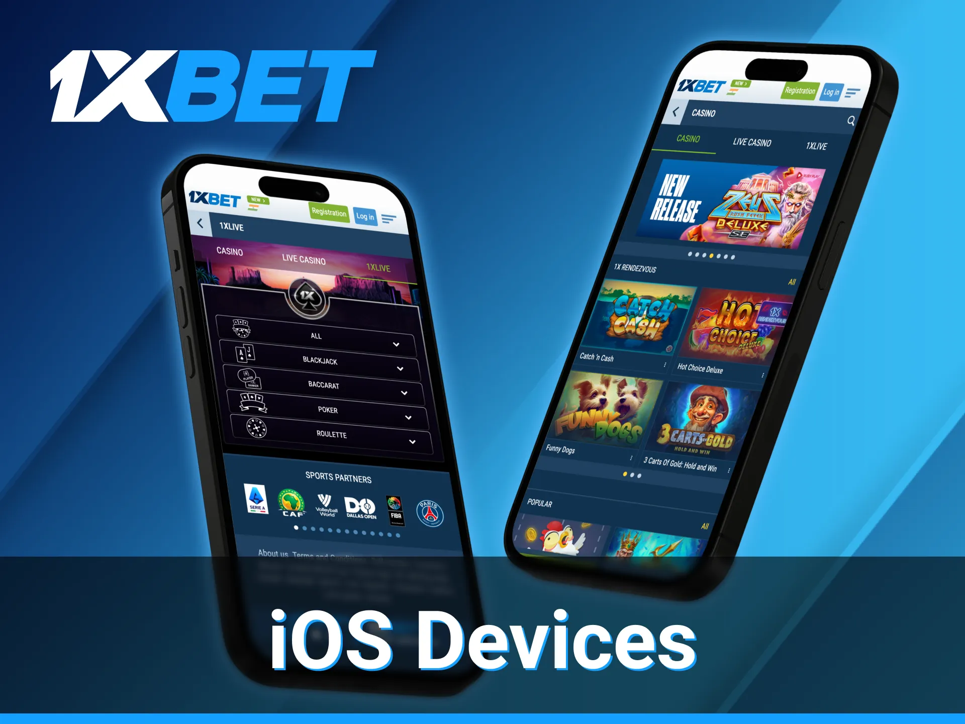 Using 1xBet mobile app is supported on most iOS devices.