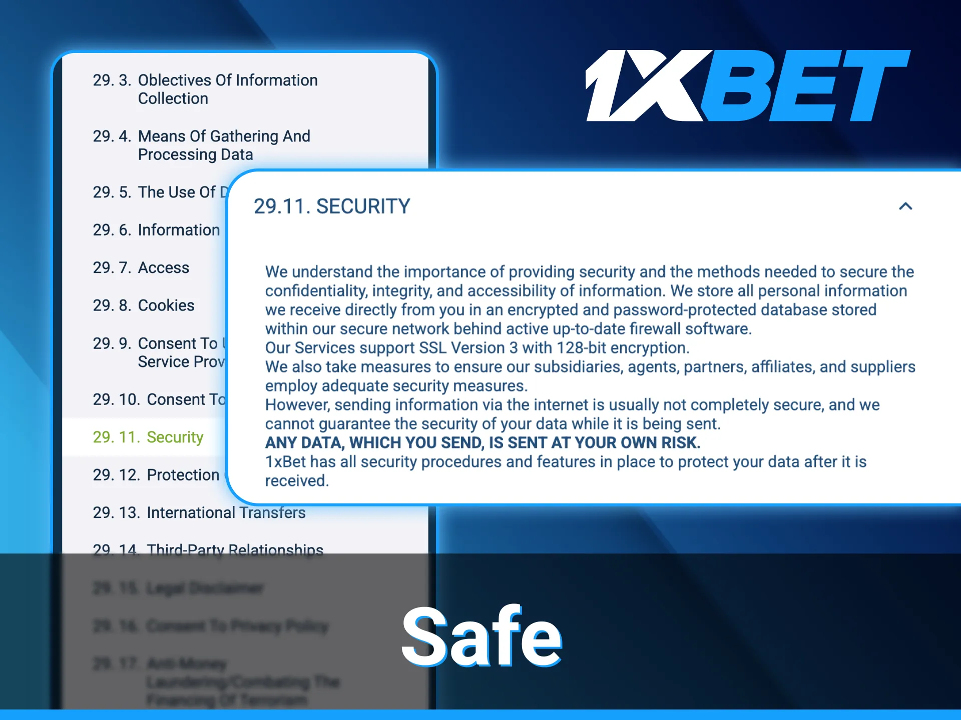 1xBet is a licensed platform by the Curacao e-Gaming Commission.