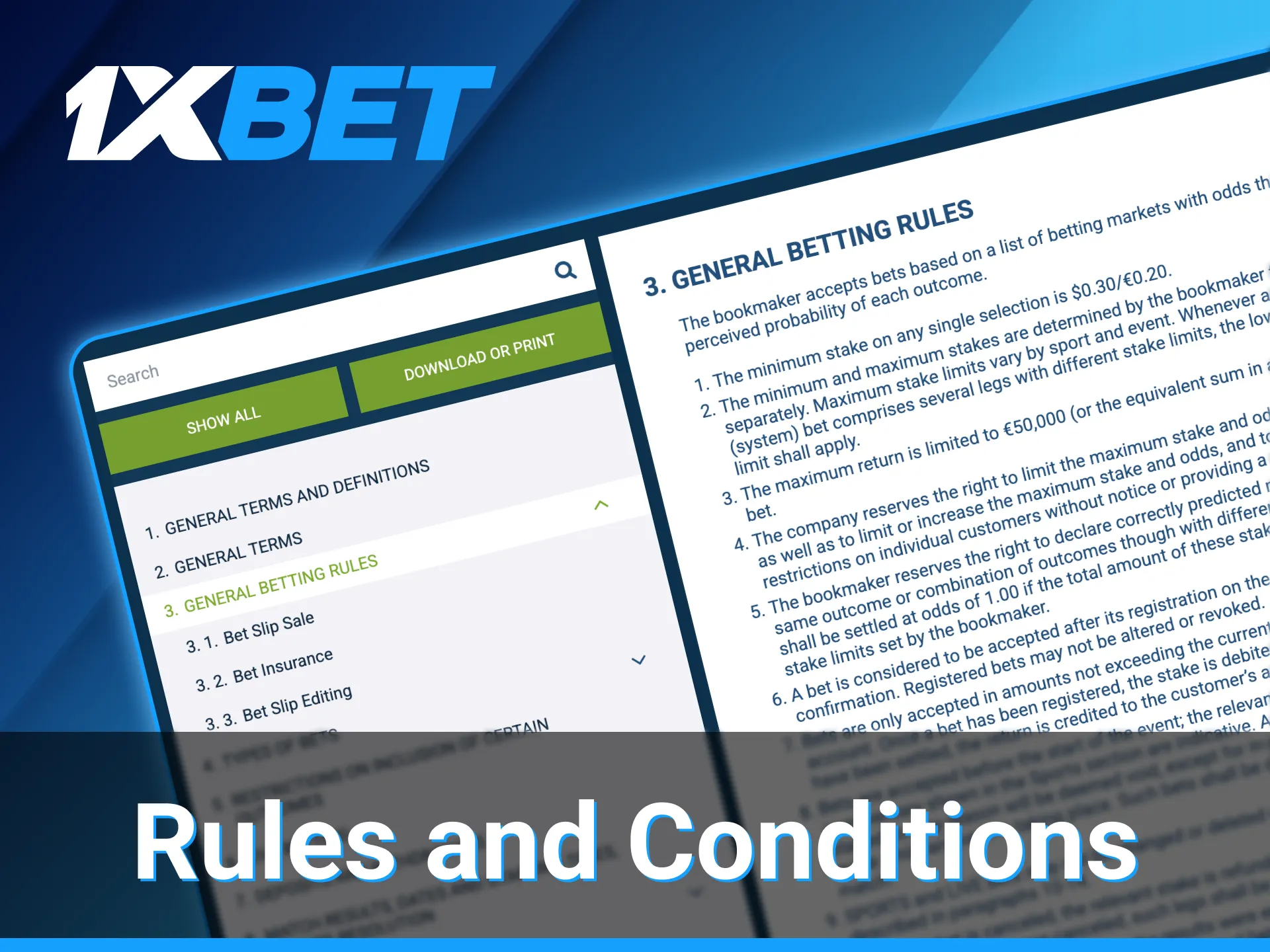 1xBet users should follow the established rules.