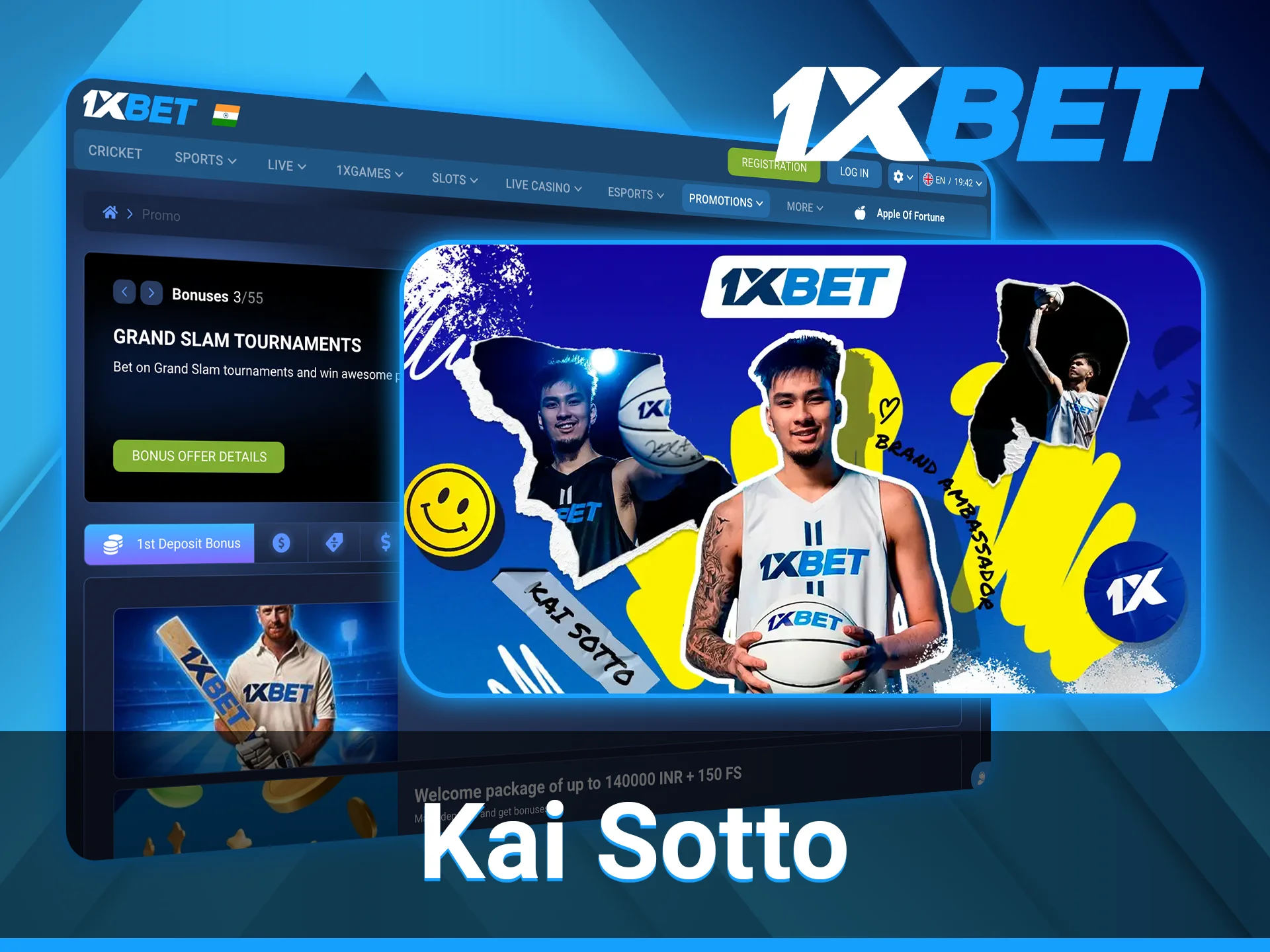 Kai Sotto 1xbet ambassador is one of the tallest basketball players.