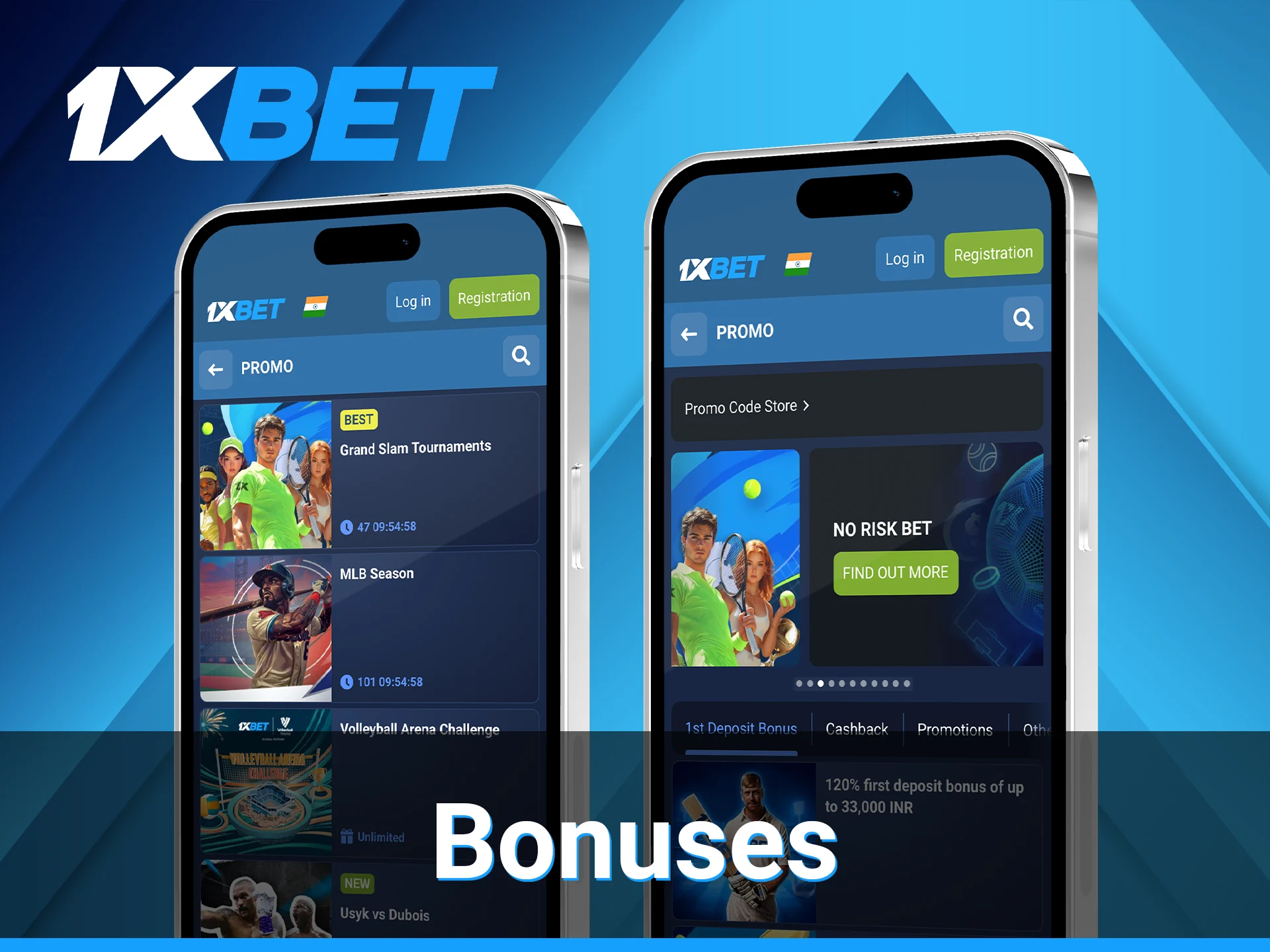 1xBet offers new customers two welcome bonuses.