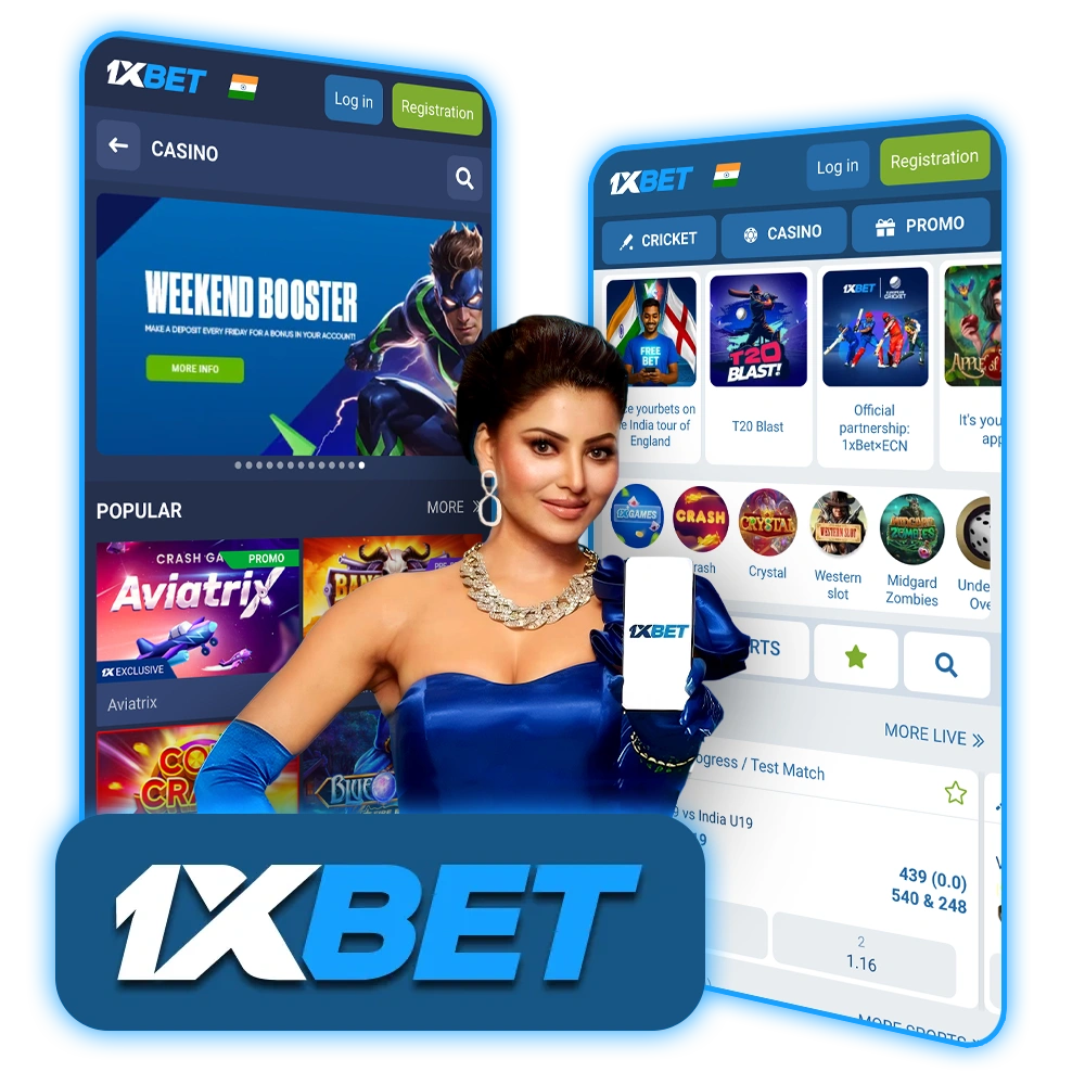 1xBet mobile application.