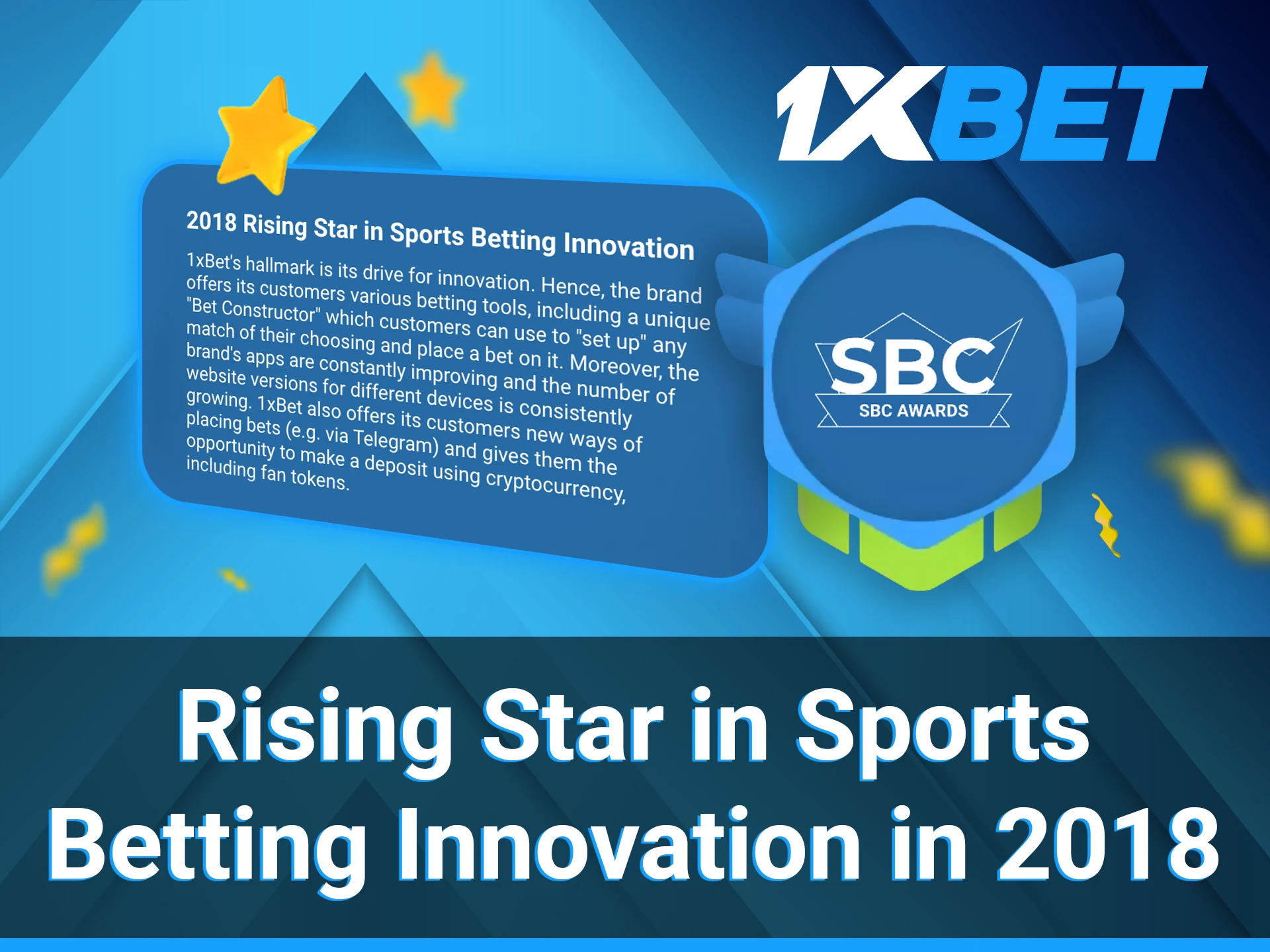 The company 1xBet provides gamblers with a range of technological betting options.