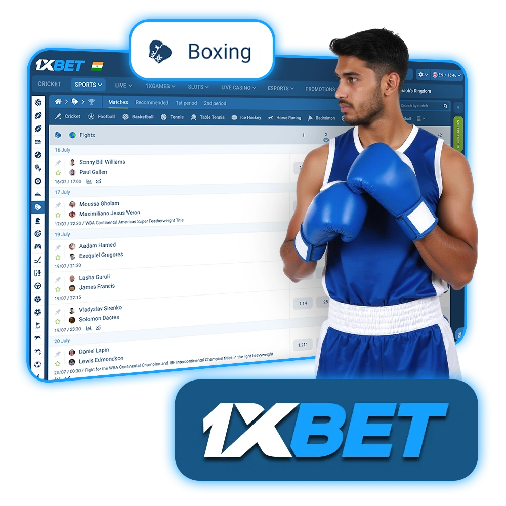 Famous boxers, many daily events and real-time updates make 1xBet a great platform for those who enjoy betting on boxing.