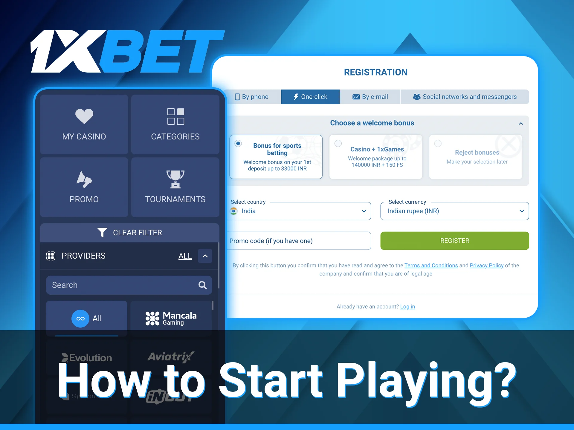 1xBet makes it simple for users to begin their casino game journey with quick and user-friendly registering and deposit processes.