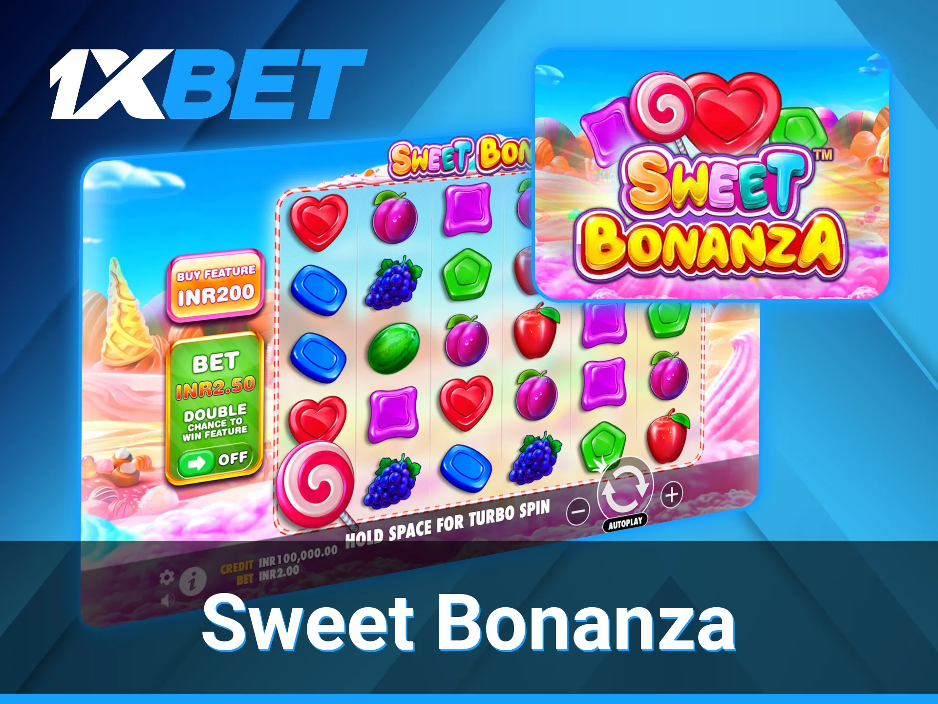 One of the popular slot game choices at 1xBet platform is Sweet Bonanza.