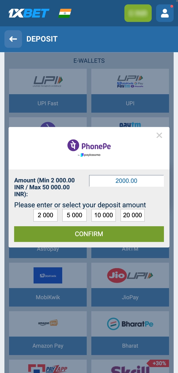 You can use more than 70 payment methods at 1xBet.