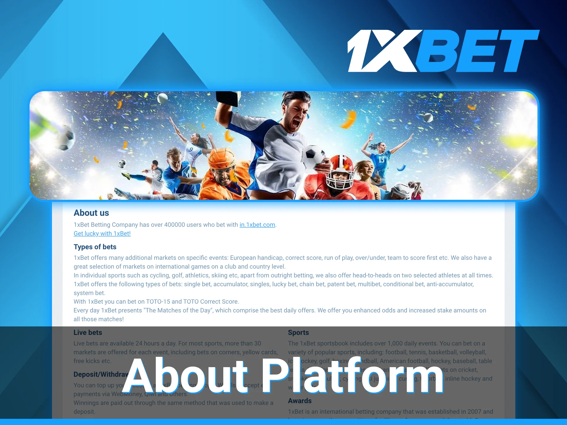 1xBet is a global online gaming platform.