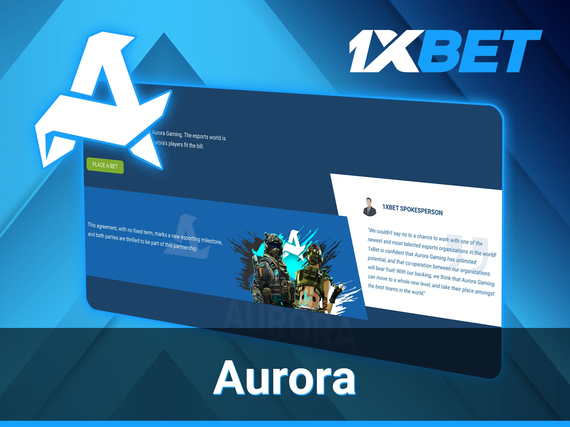 1xBet partnership with Aurora allows fans to stay connected the team.