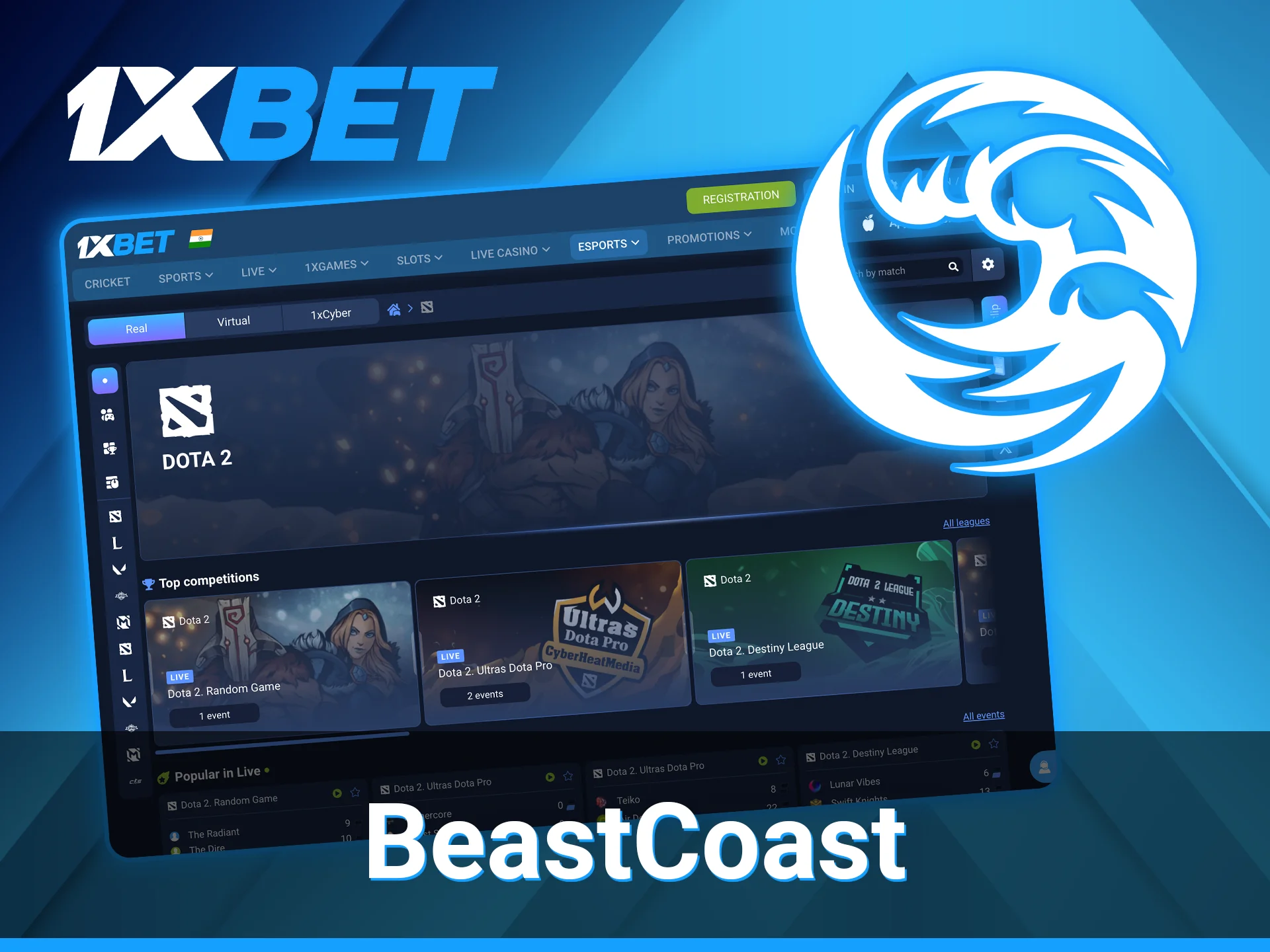 Look forward to BeastCoast matches from the official sponsor 1xBet.