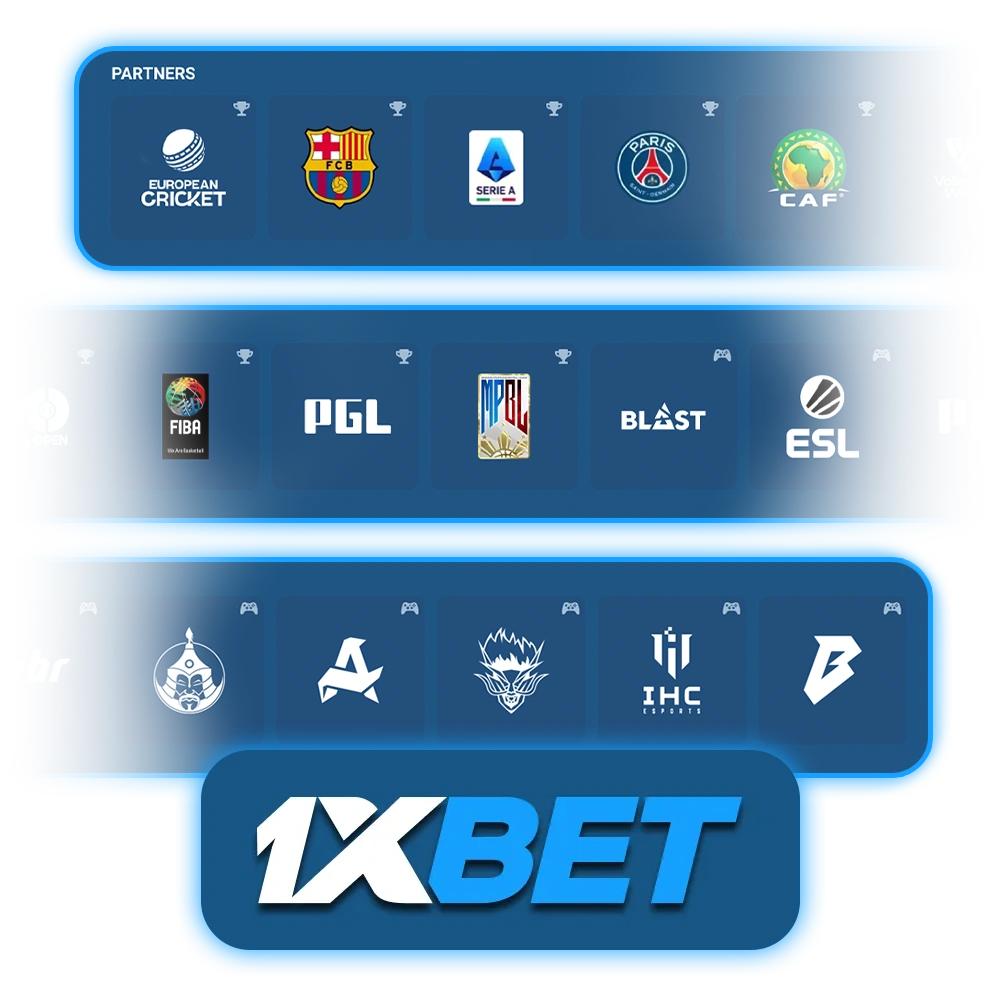 1xBet is an official sponsor of top sports clubs and leagues.