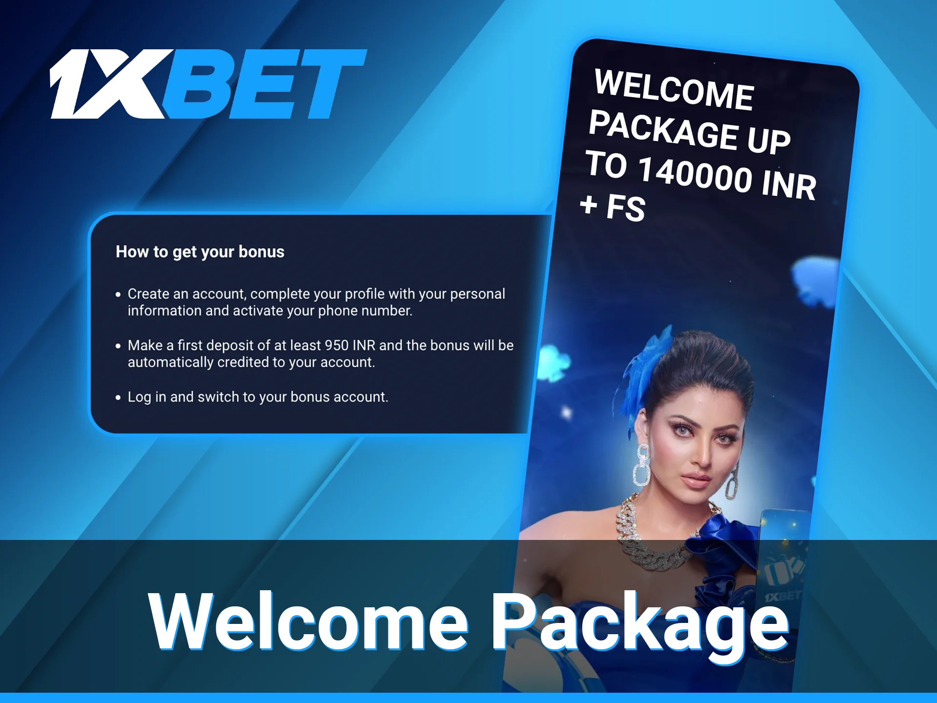 1xBet welcome package bonus.