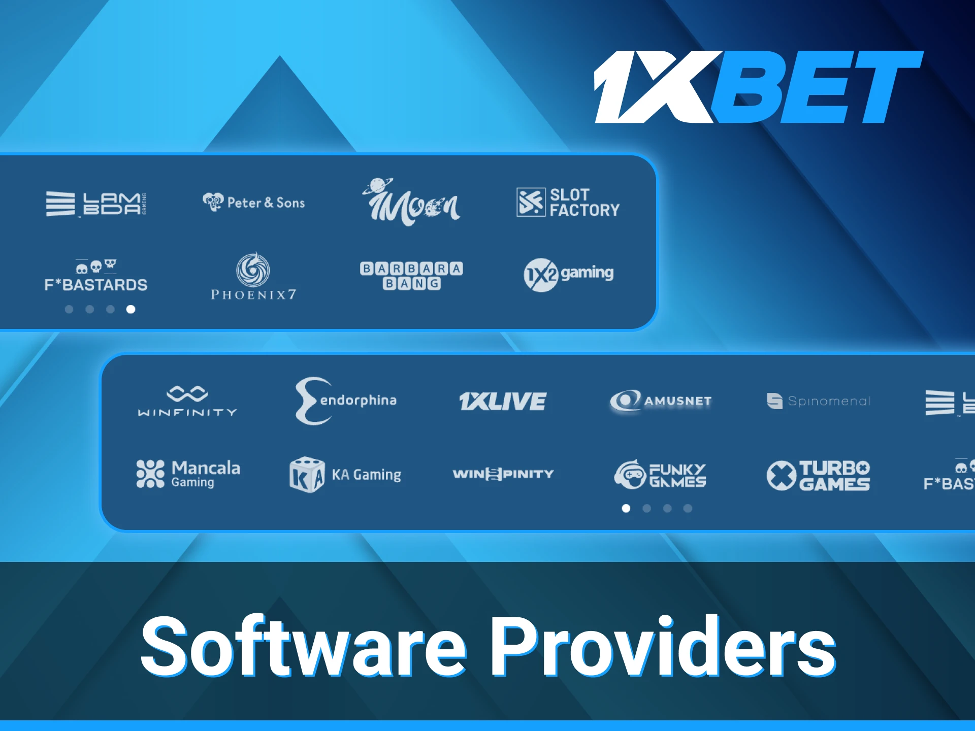 1xBet customers can enjoy exciting and fair slot games from leading providers.