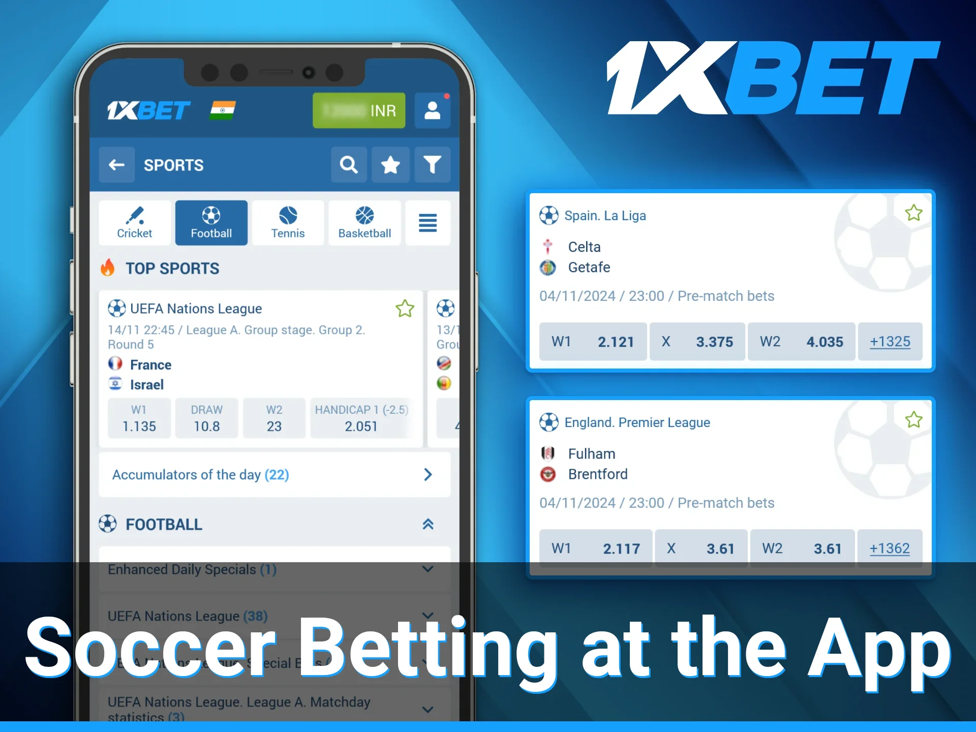 After installing the 1xBet app, soccer fans can enjoy placing bets on their favorite teams using their mobile devices.