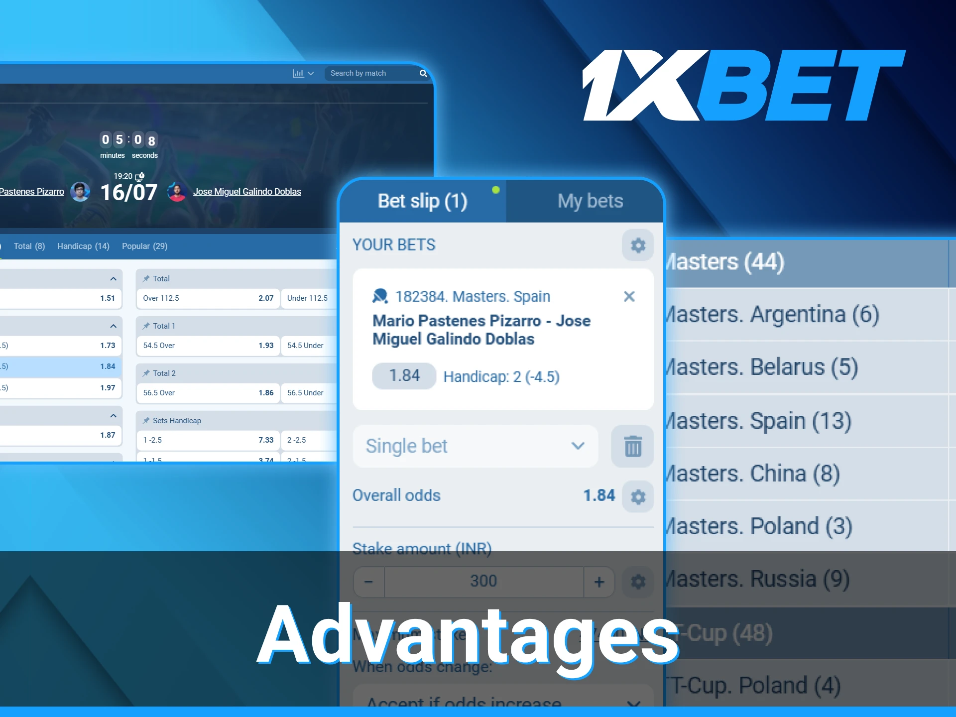 Live-streaming and adjustable odds make 1xBet the top choice platform for table tennis betting.