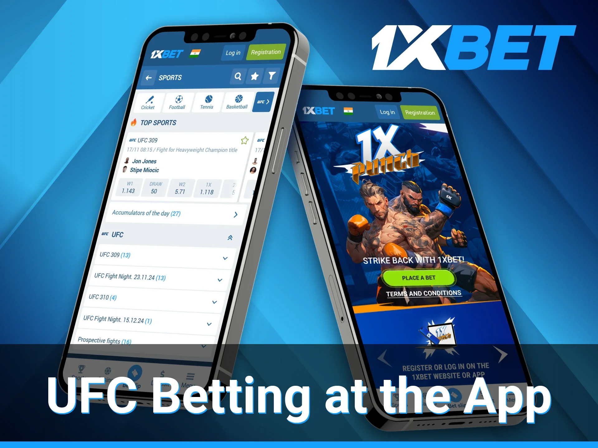 The 1xBet mobile app provides all the features of the desktop website, making it easy to place bets on Ufc while on the go.