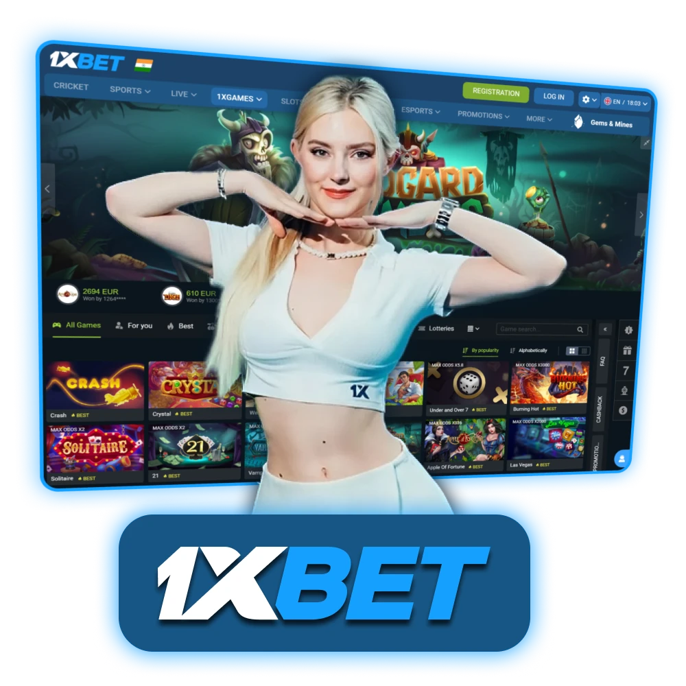 Eva Elfie is the official ambassador of 1xBet and inspires millions of fans to join the official 1xBet site.
