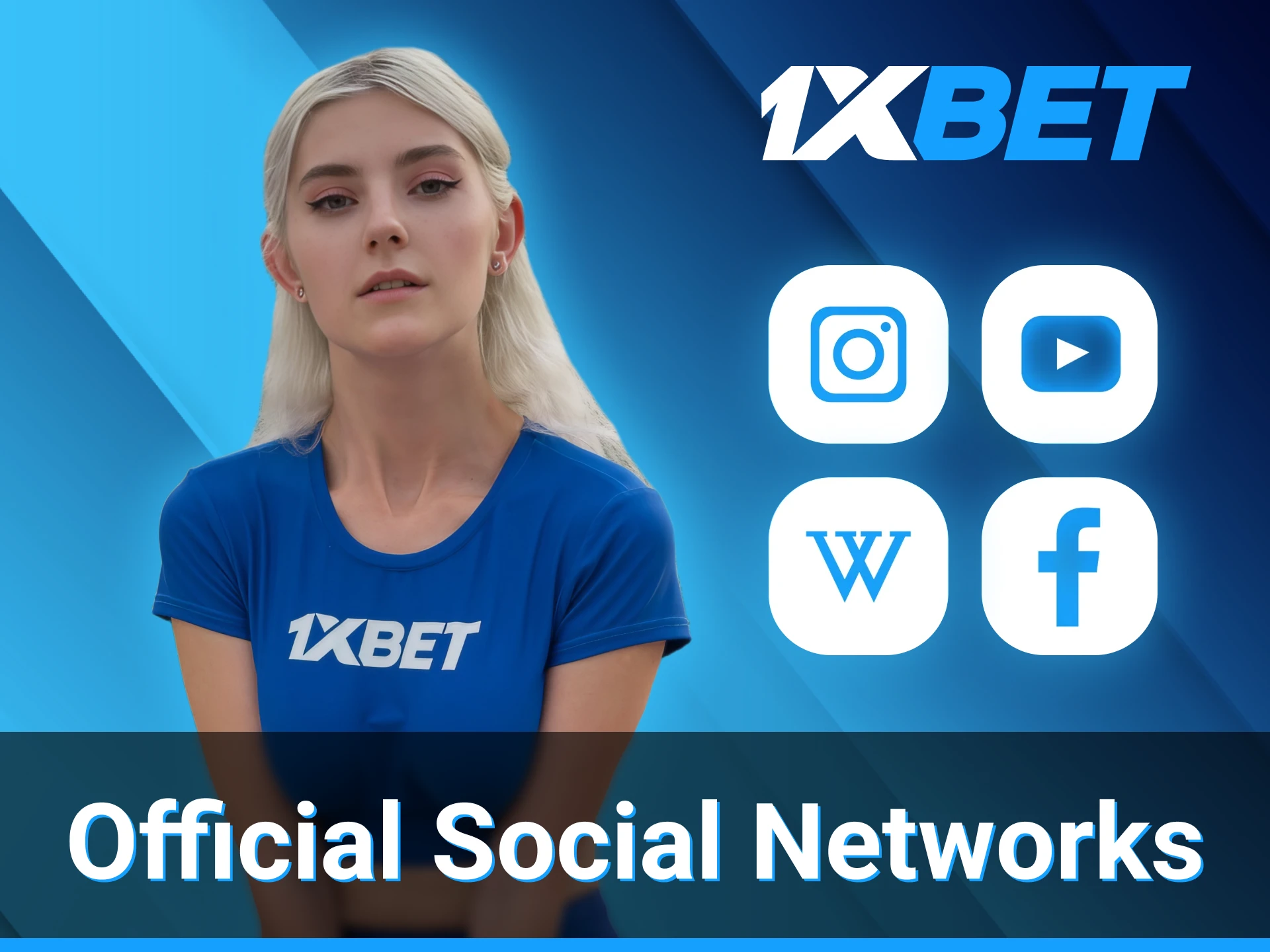 Follow Eva Elfie on her official social media channels and discover exclusive 1xBet content.