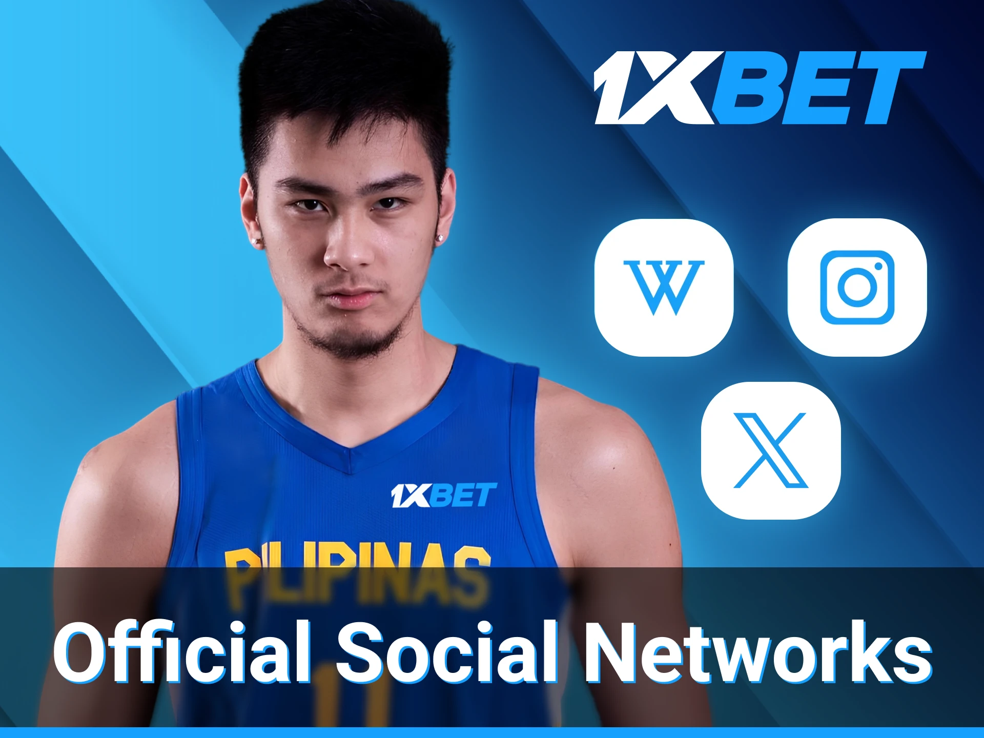 Follow Kai Sotto’s official social networks for basketball highlights and exclusive 1xBet ambassador content.