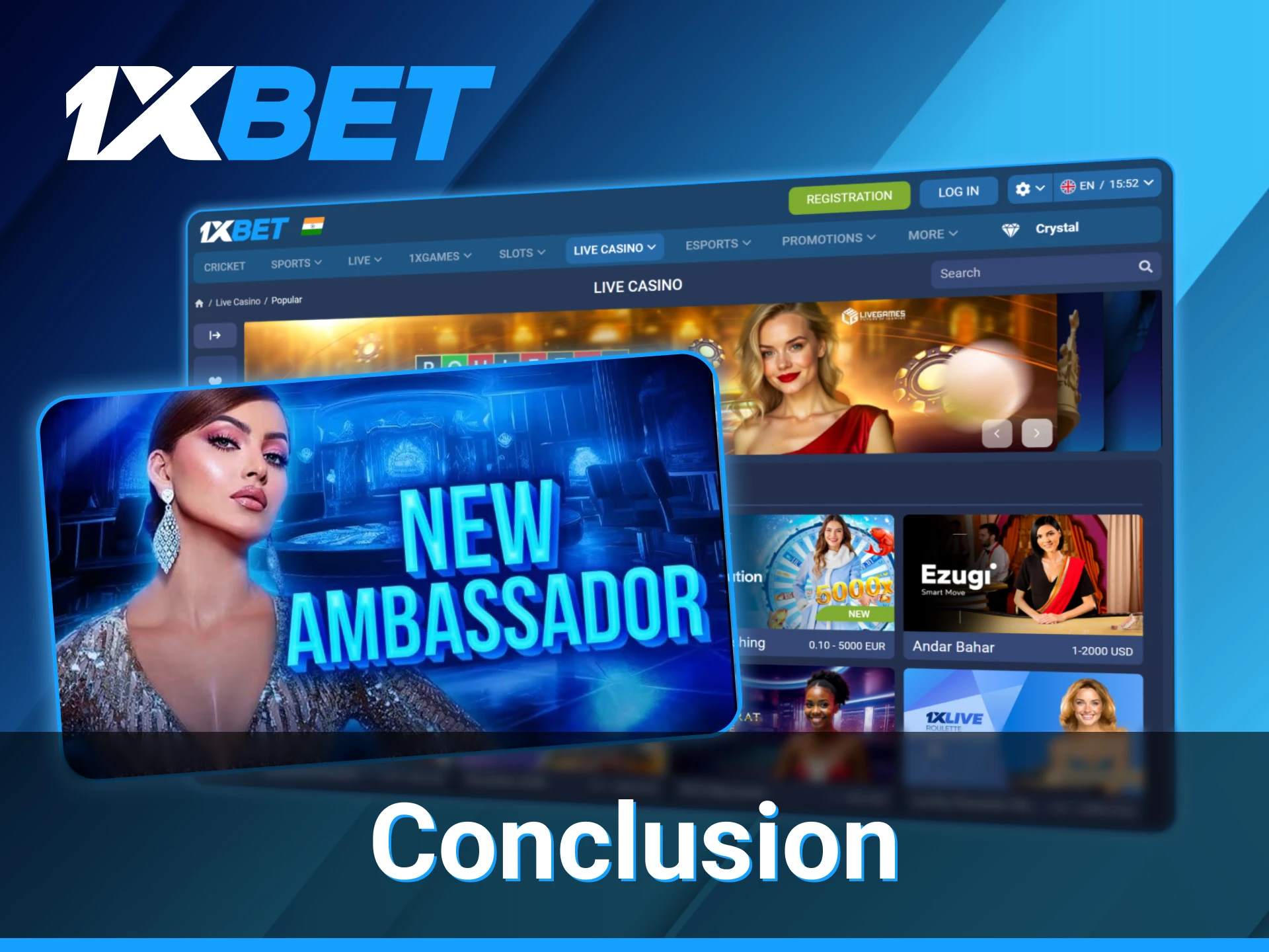 Urvashi Rautela represents 1xBet as the official ambassador bringing style and excitement to the brand.